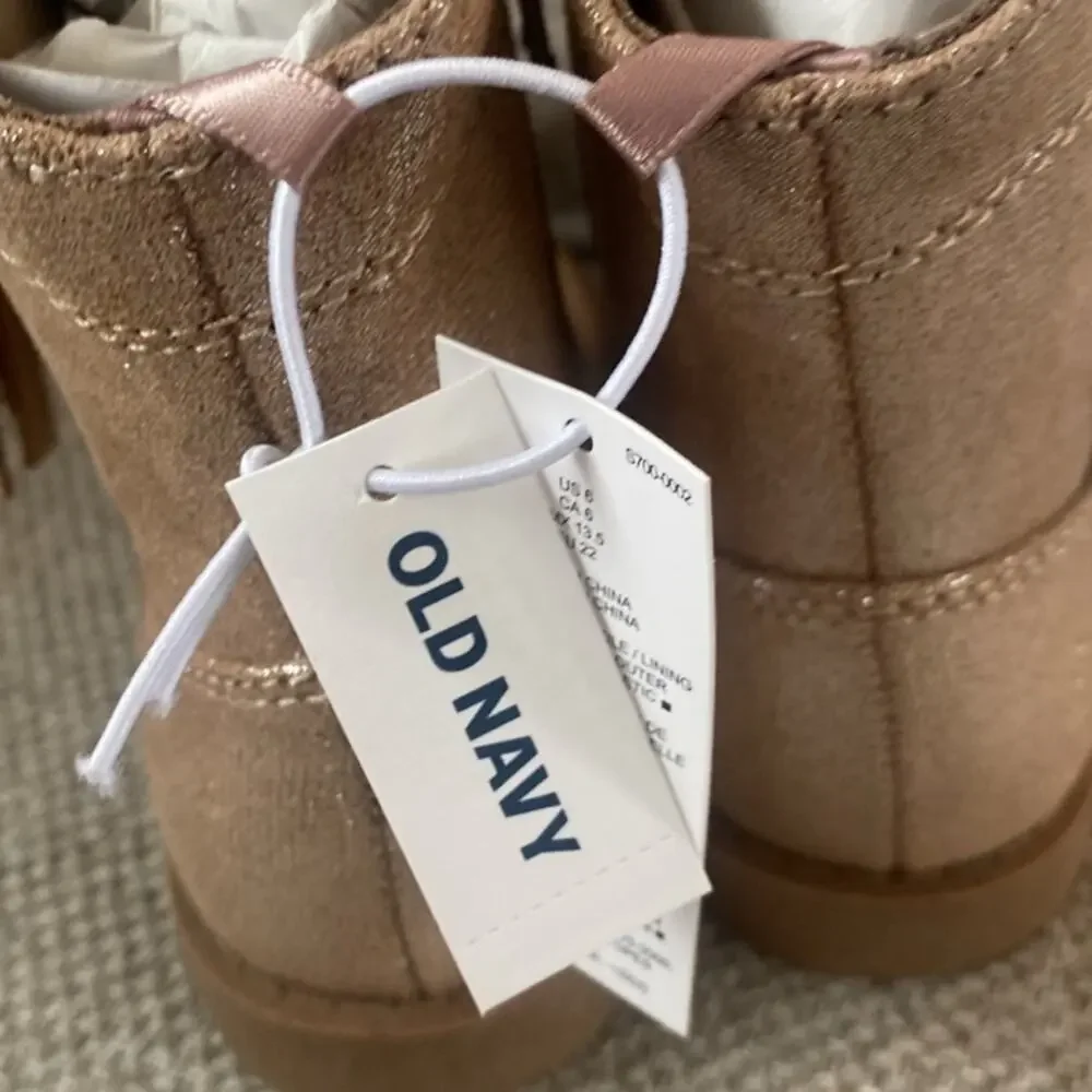Old Navy Shiny Side-Zip Western Boots